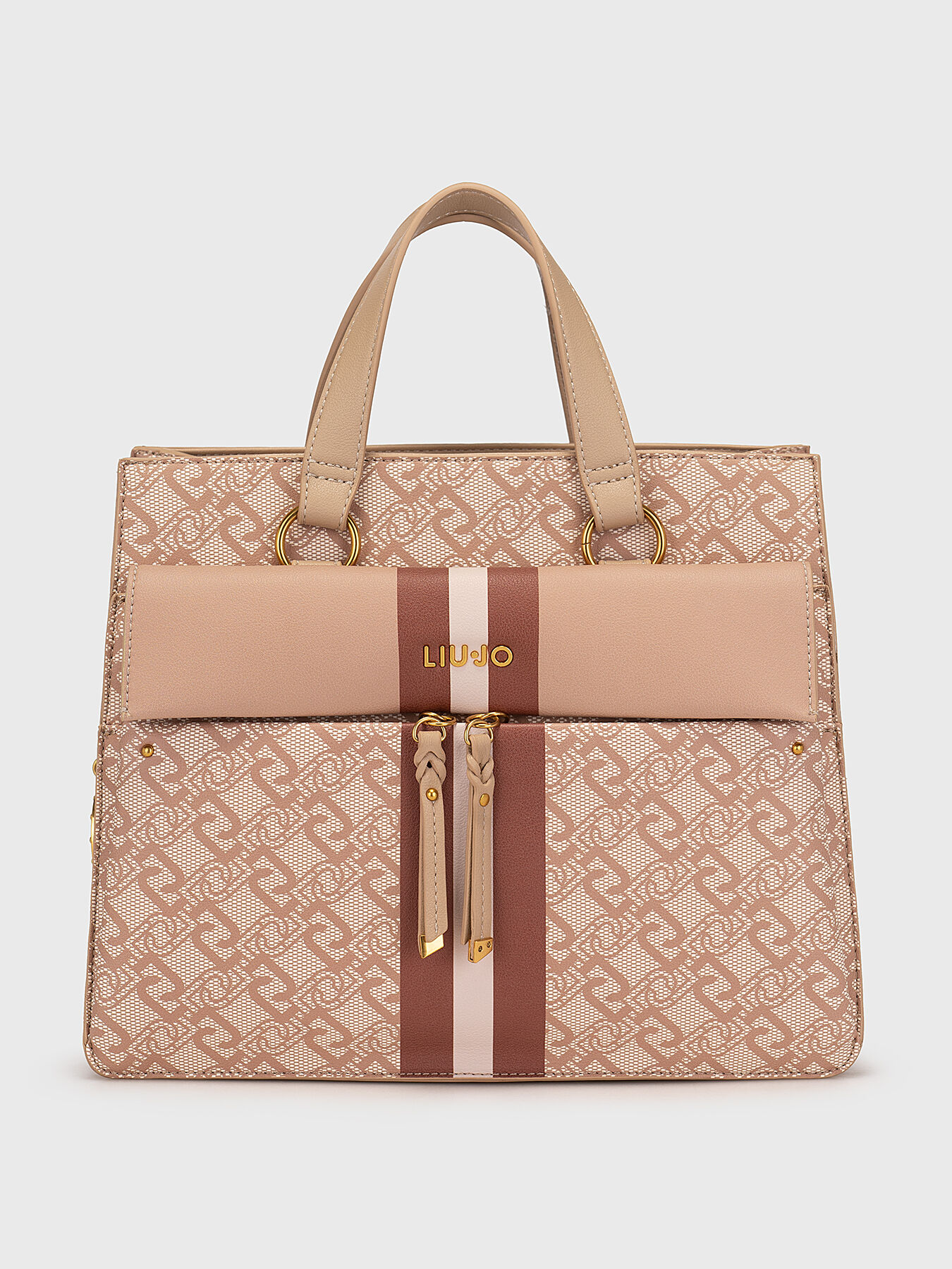 BOSTON tote bag with monogram logo print brand LIU JO Globalbrandsstore en