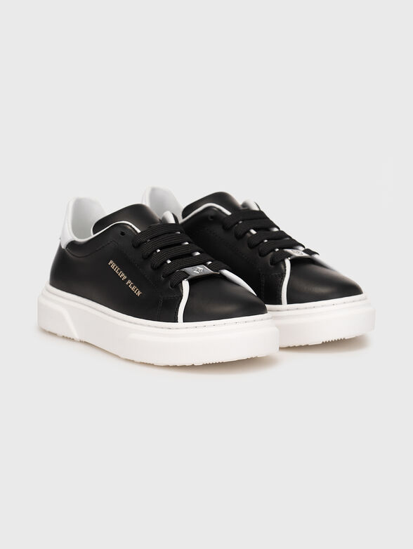 ICONIC black leather sneakers - 2