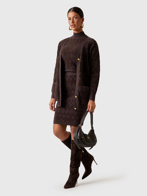 ADELE pencil skirt with monogram - 4