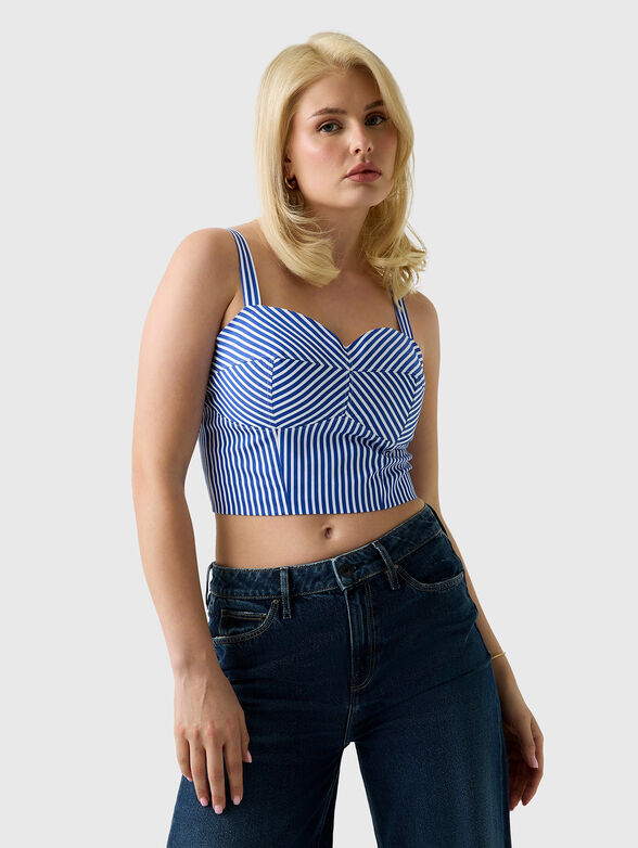 Striped blue top - 1