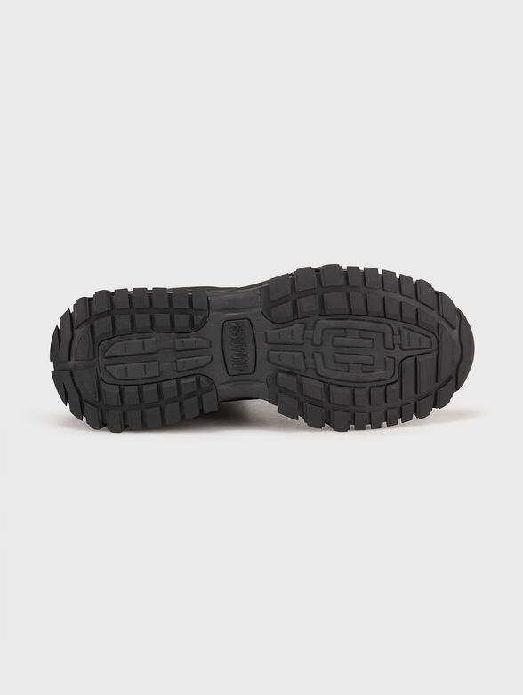 Black boots with contrasting logo inscription - 5