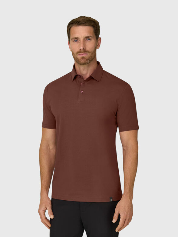 Cotton-blend polo shirt - 1