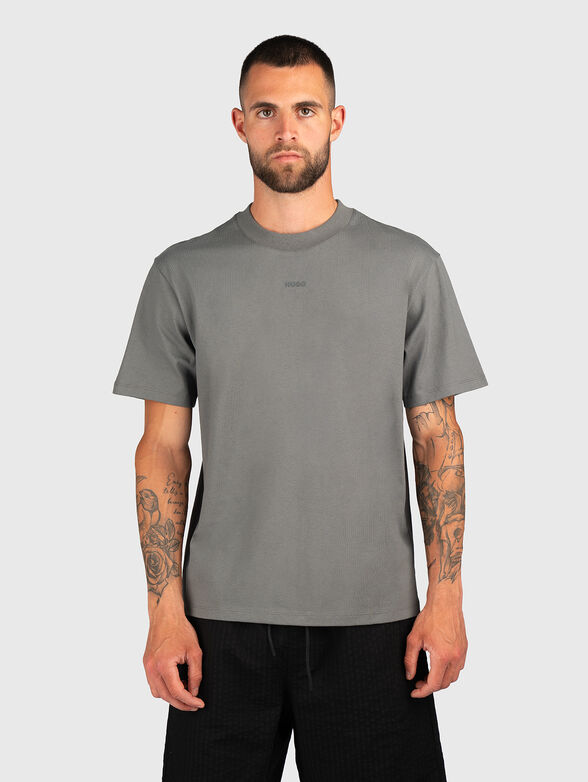 Oversized T-shirt with oval neckline - 1