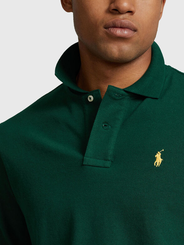 Polo-shirt with long sleeves and embroidered logo - 4