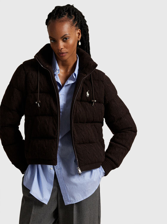 Padded wool and cashmere jacket - 1