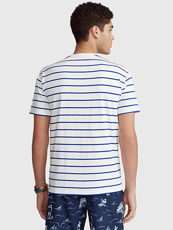 T-shirt with striped print and logo embroidery - 4