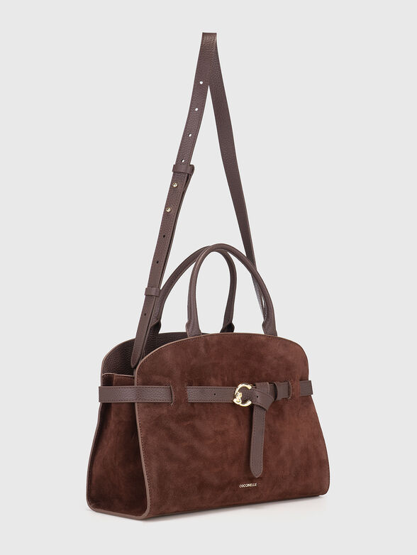 Big suede bag with leather details - 2