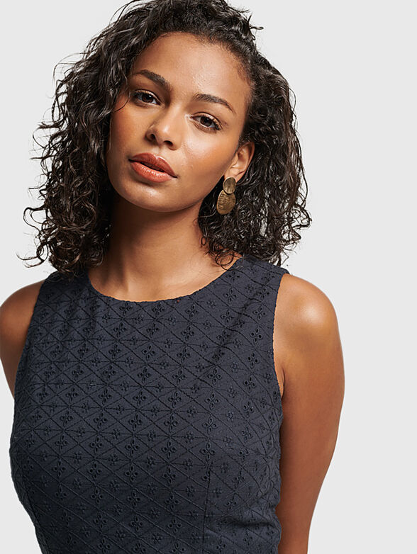 VINTAGE mini dress with embroidery - 3