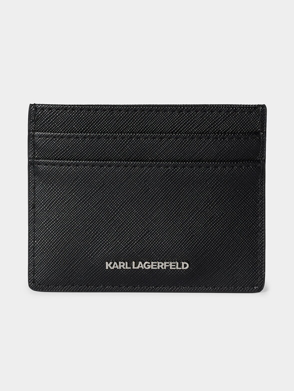 K/IKONIK black card holder with Karl detail - 2