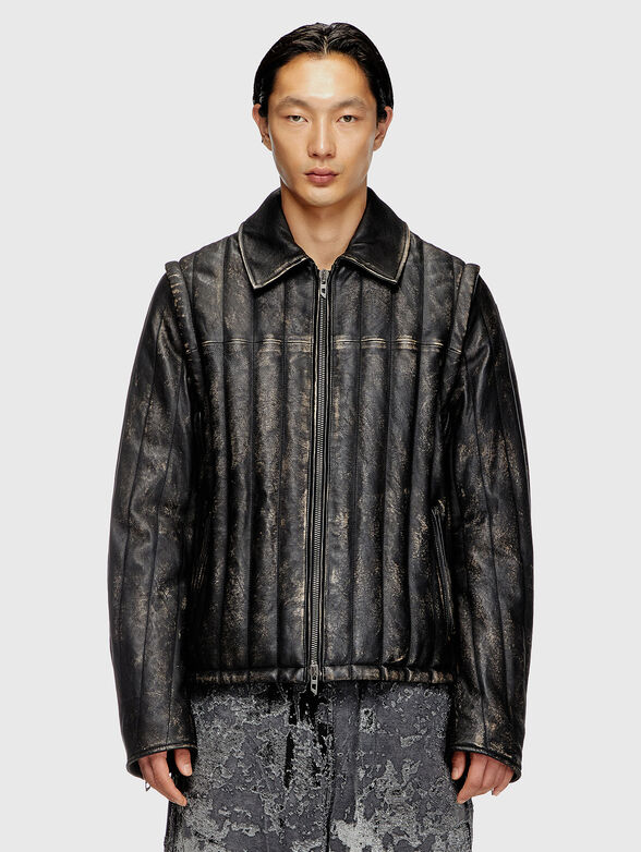 L-ALBERT quilted leather biker jacket - 1