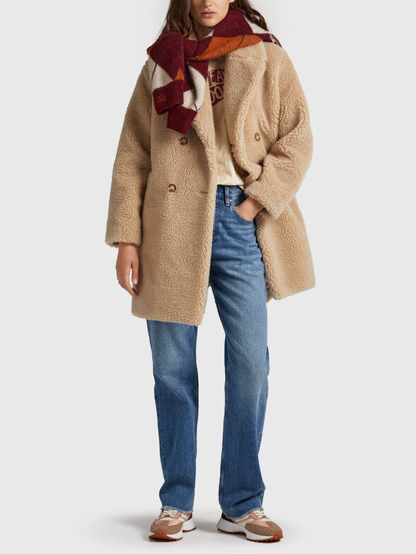 RUBY coat in beige color - 2