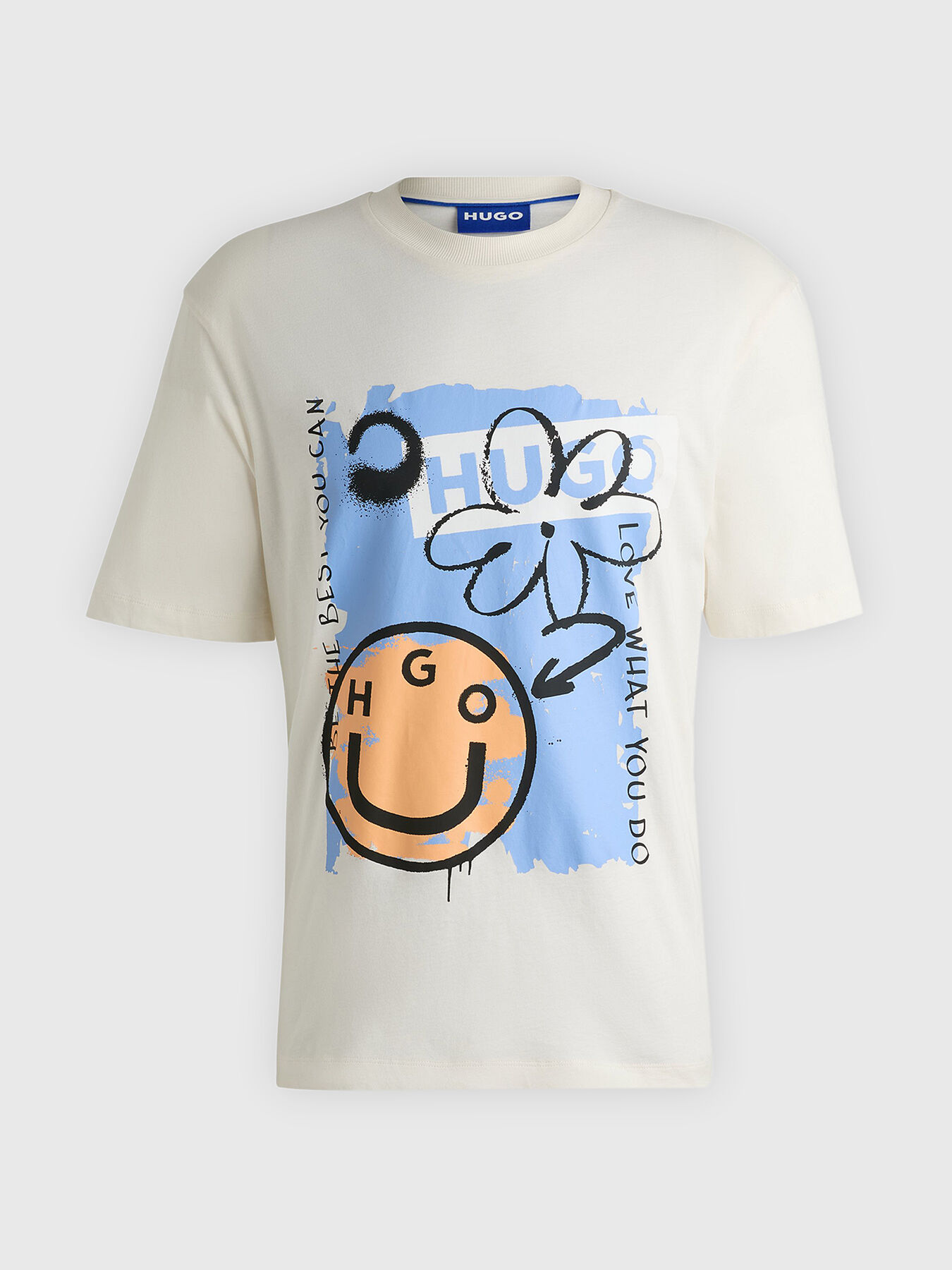 【関税送料込】 Hugo MIAMI ロゴ プリント Tシャツ T-shirt with graffiti print brand HUGO BLUE