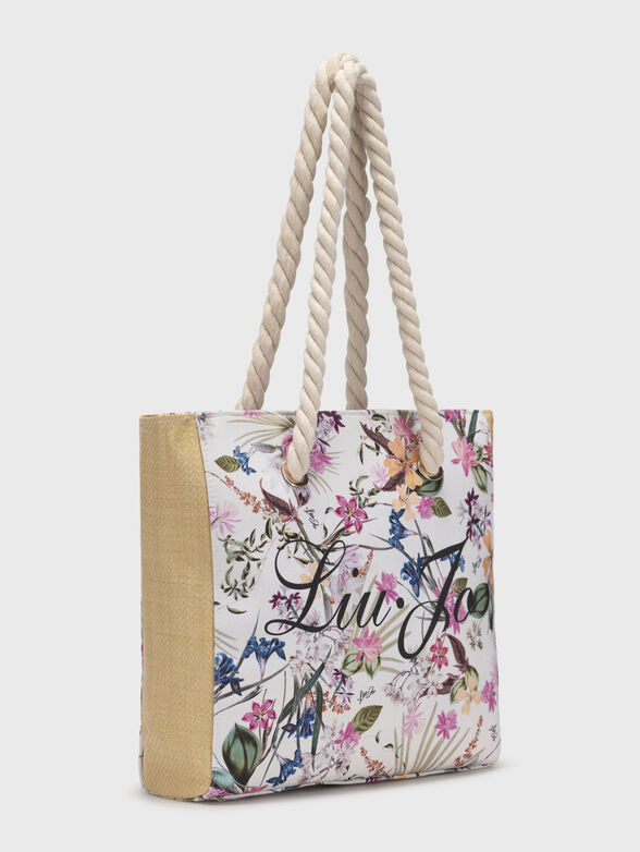 Beach bag with floral print - 3
