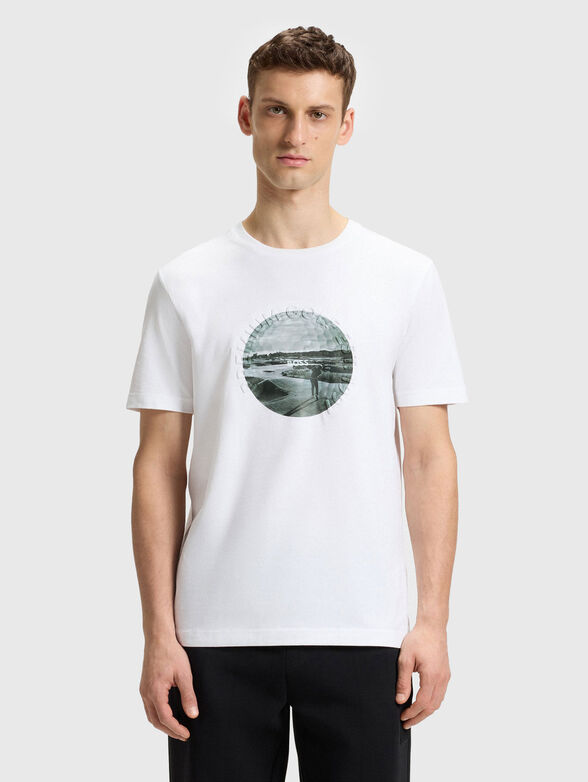 Cotton T-shirt with print - 1