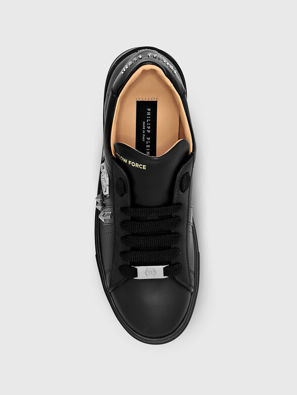 Leather shoes in black with accent elements - 4