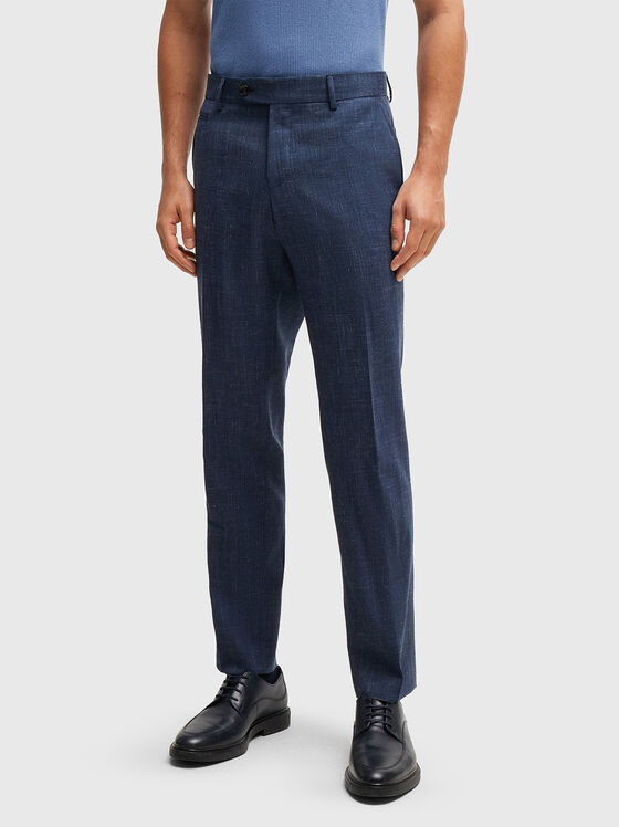 Wool blend trousers  - 1