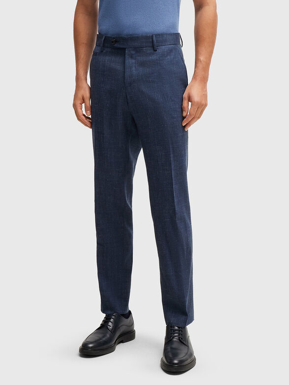 Wool blend trousers  - 1