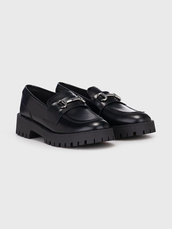 LANDO black leather loafers - 2