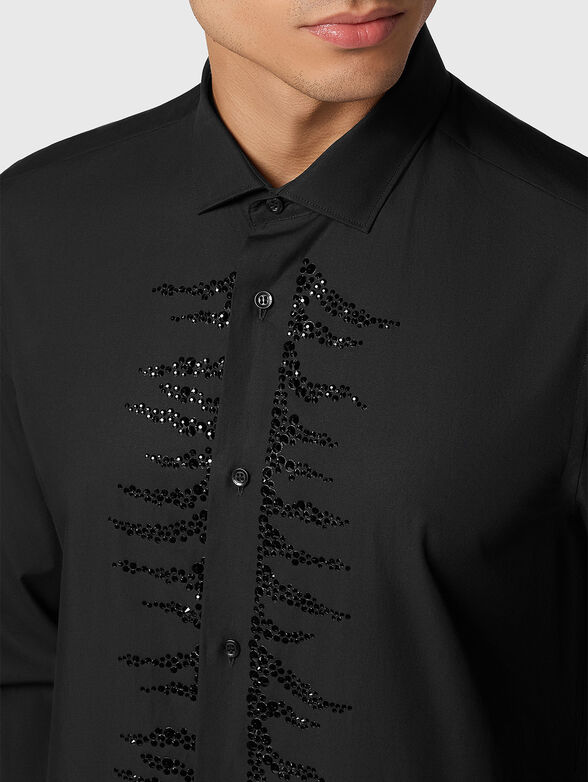 SUGAR DADDY crystal embellished shirt  - 4