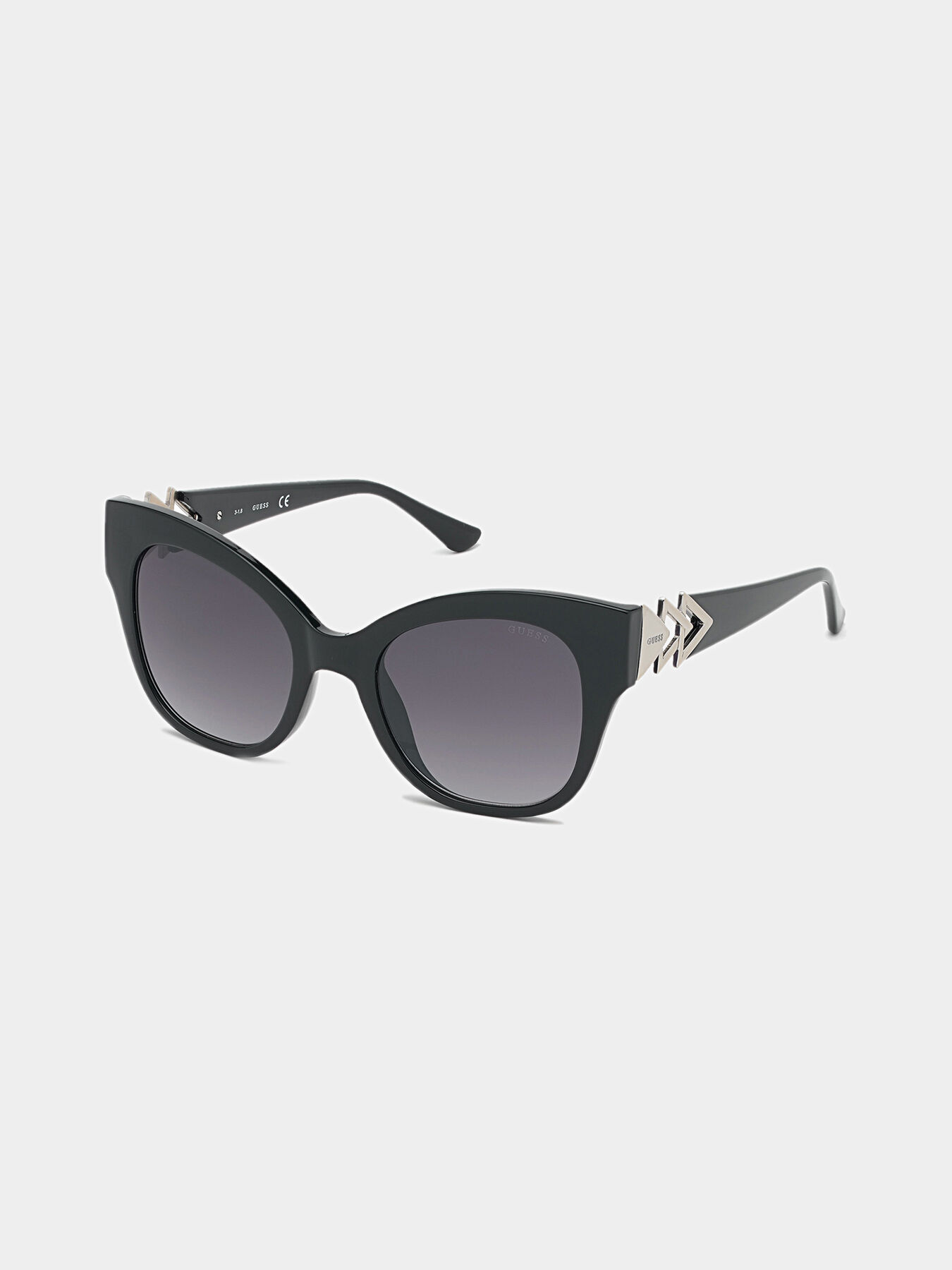 Black sunglasses with triangle logo brand GUESS