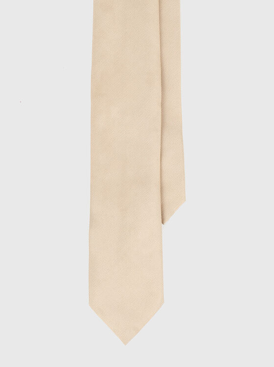 Beige silk tie - 1