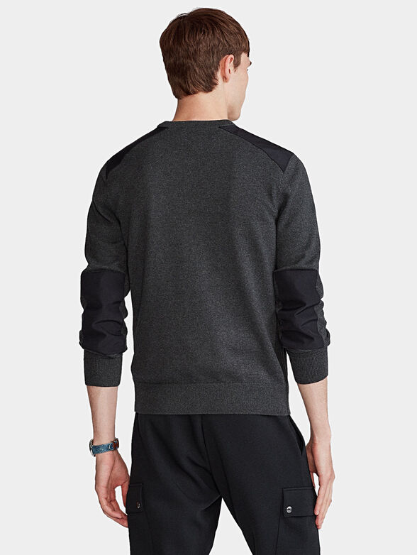Gray sweater with decorative elements - 2