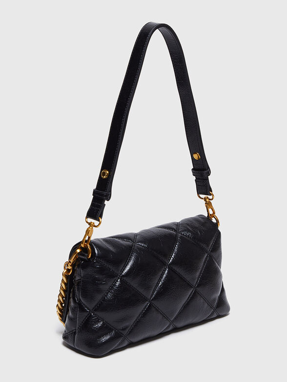 Black quilted bag with logo  - 2