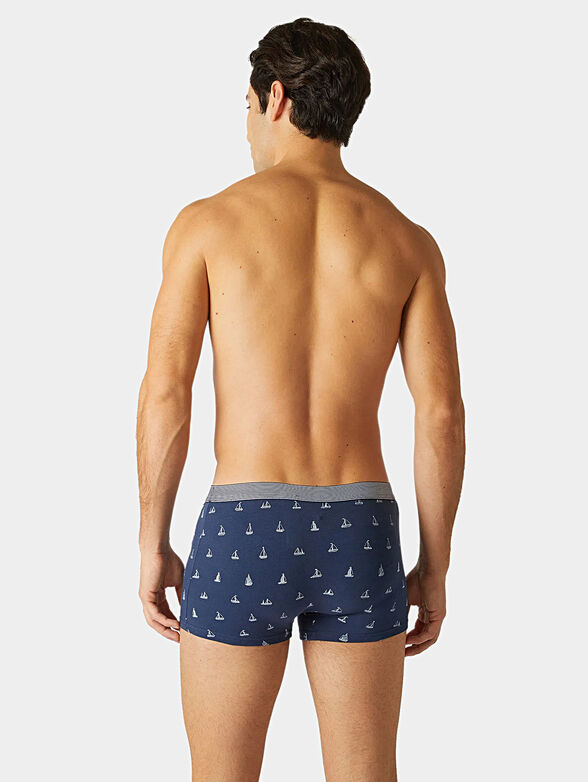 Blue trunks with print - 2