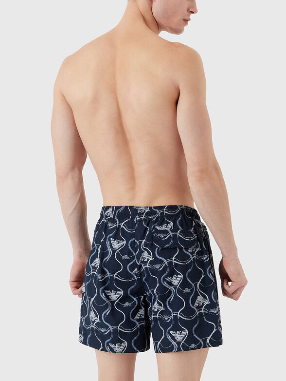 Beach shorts with monogram logo print - 3