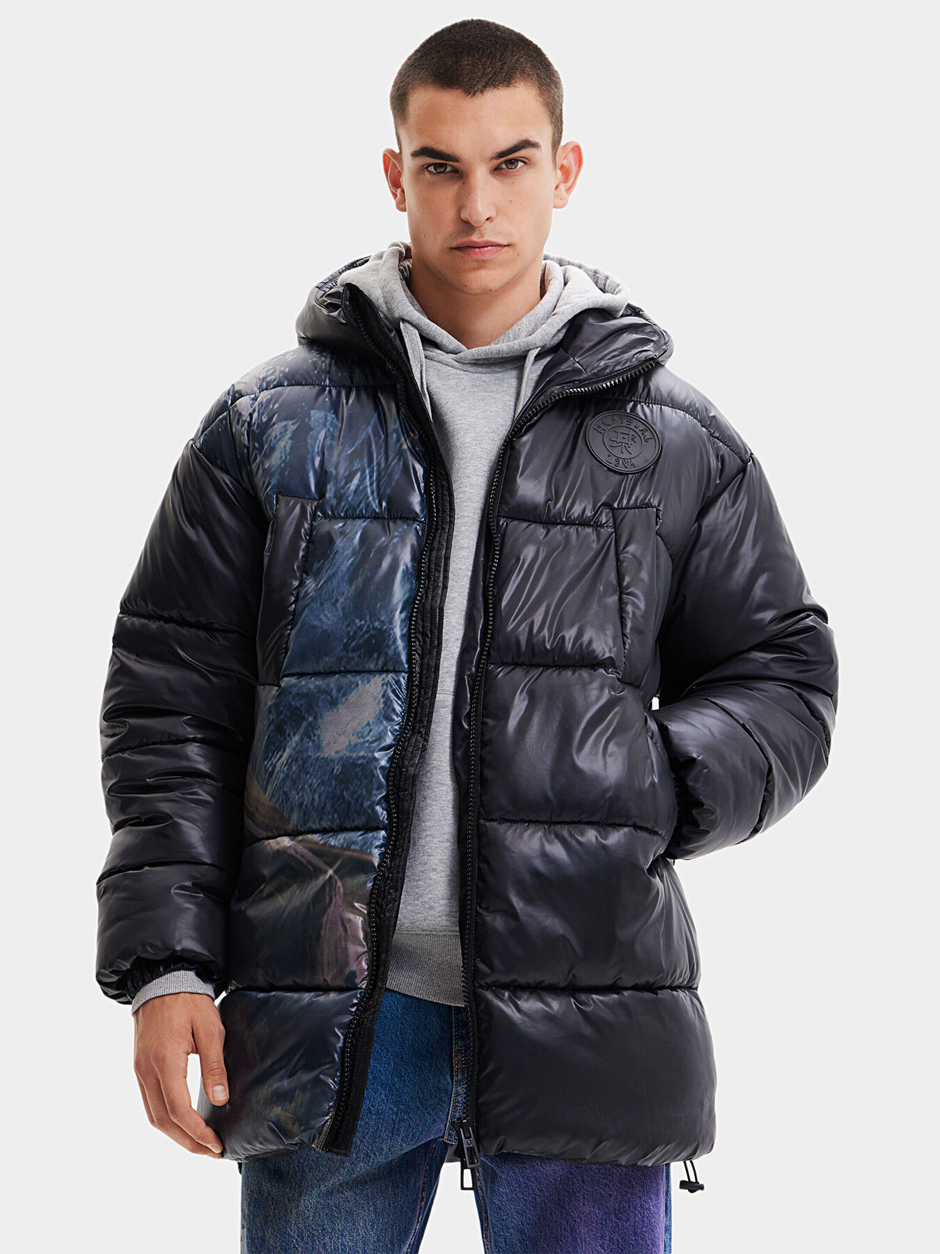 Branded padded jacket top