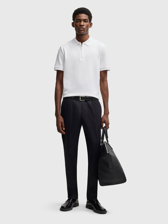 Short sleeve polo shirt with zip - 2