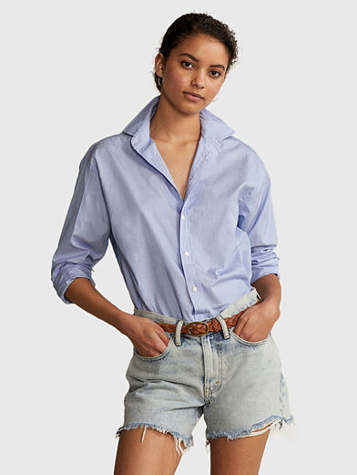 Cotton shirt in blue - 1
