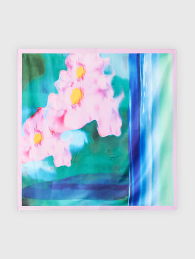 Scarf with watercolour print - 3