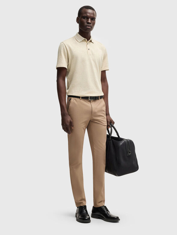 Cotton polo shirt with short sleeves and buttons - 2