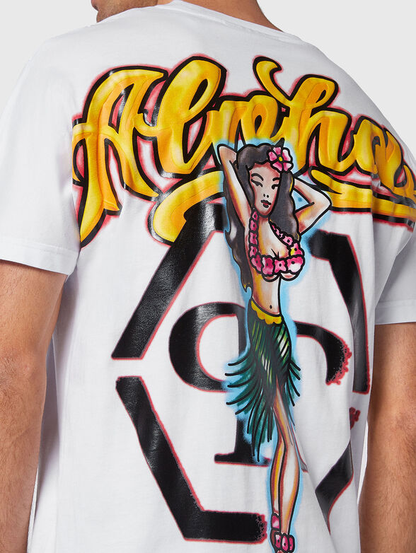 HAWAII black cotton T-shirt with print - 3