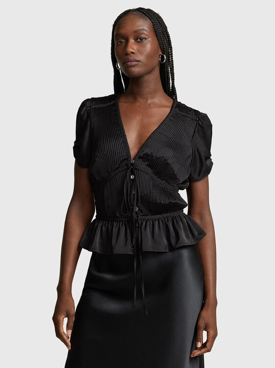 Short sleeve black blouse NYA  - 1