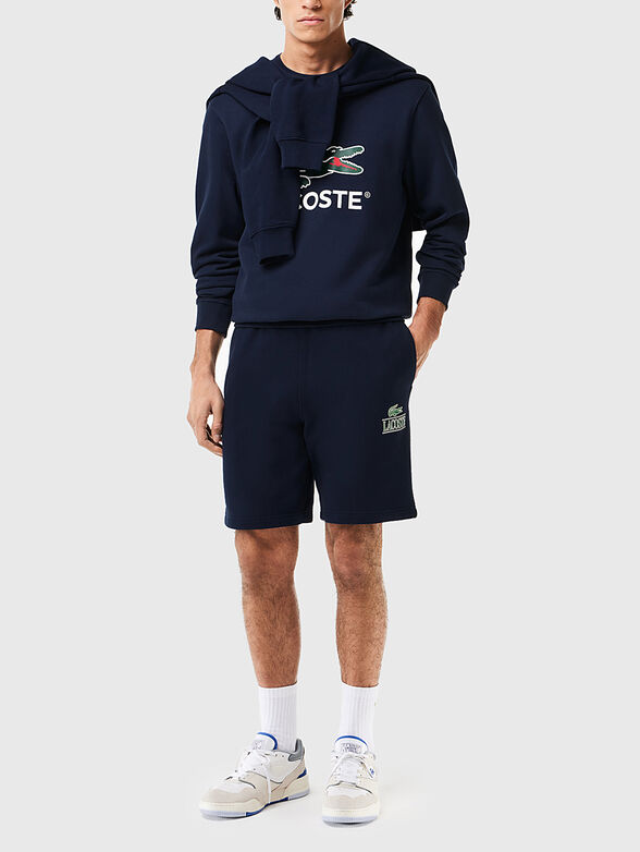 Dark blue sweatshirt with logo accent  - 2