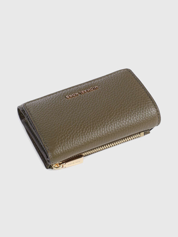 Leather wallet with logo detail - 3