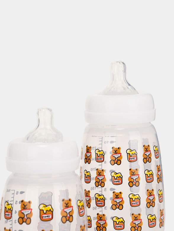 Newborn accessory set with pink print - 4