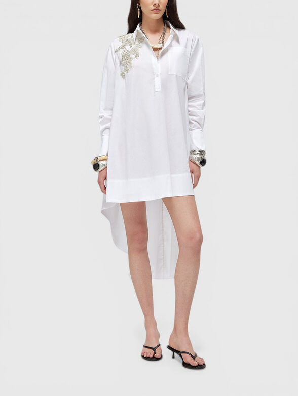 Poplin dress with embroidery - 4