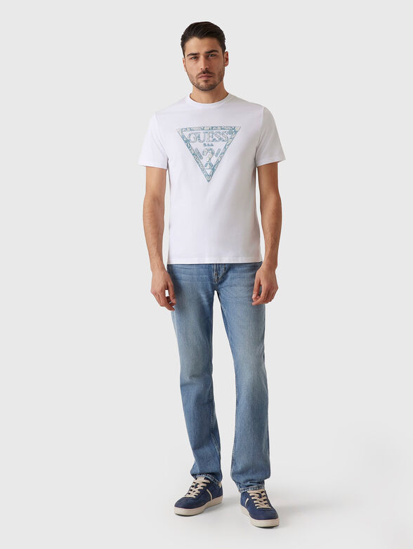 T-shirt in dark blue with logo  - 2