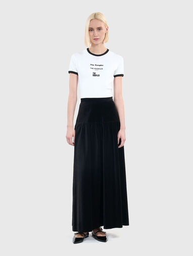 White T-shirt with contrasting print - 4