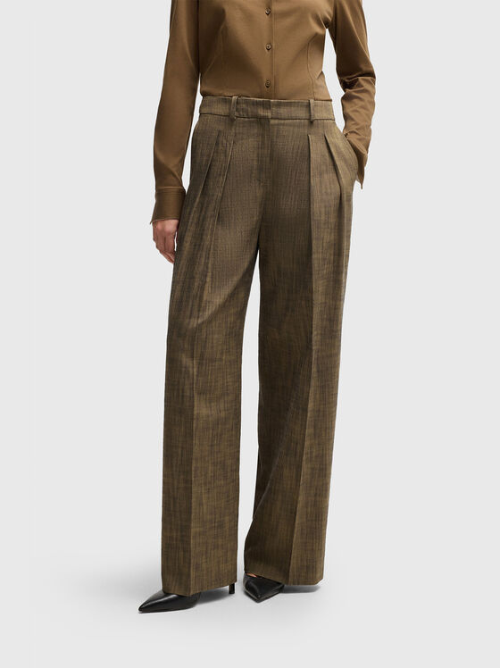 Straight trousers with cuffs - 1