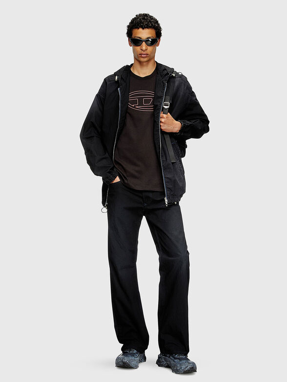 T-ADJUST-BIGOVAL black cotton t-shirt with logo  - 2