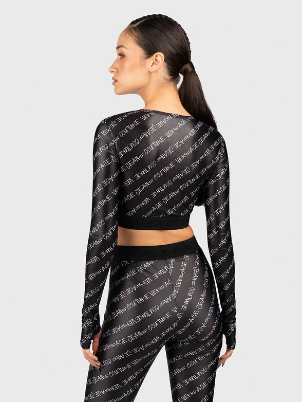 Crop top with monogram print - 2