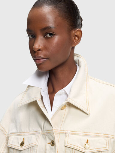 GISOLIA cropped denim jacket - 5