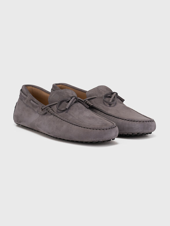 Suede loafers in grey colour - 1