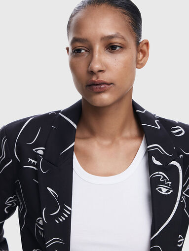 Contrast print jacket - 4