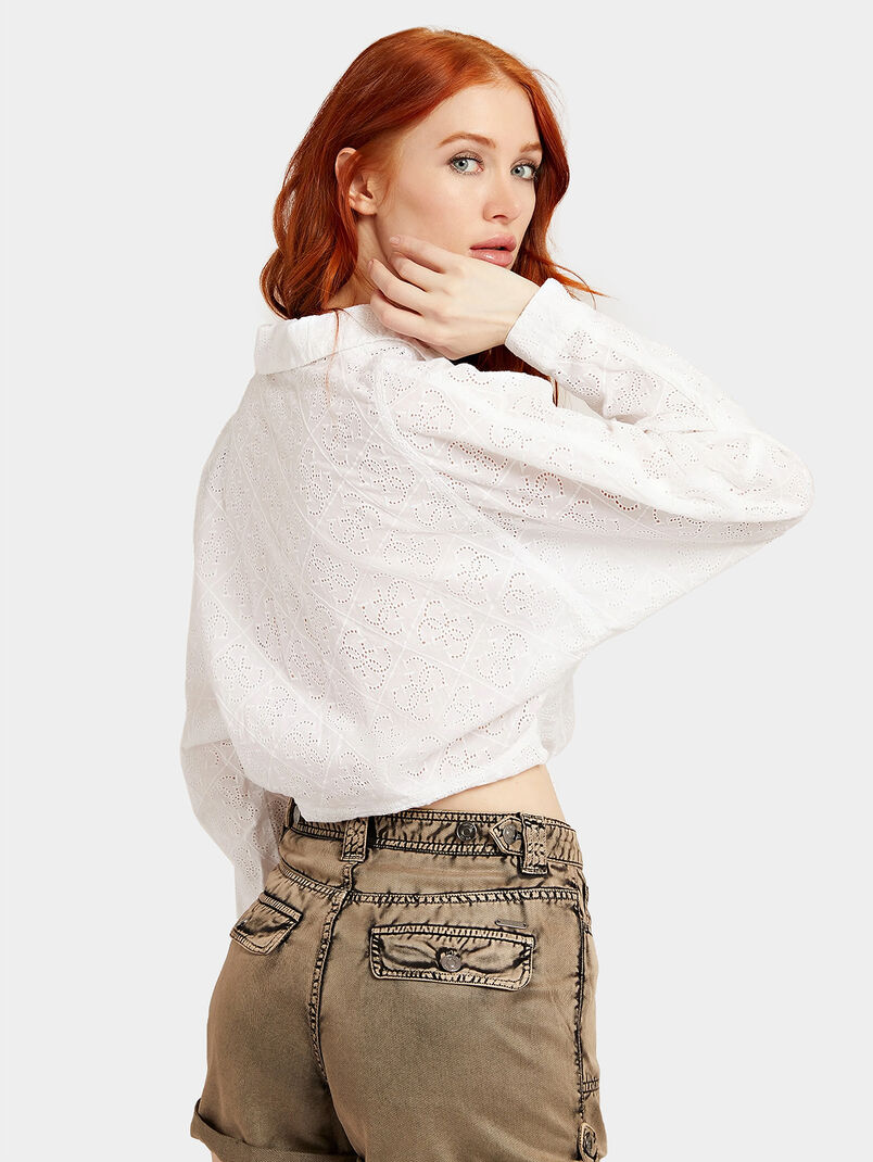 TINA white shirt with embroidery - 3