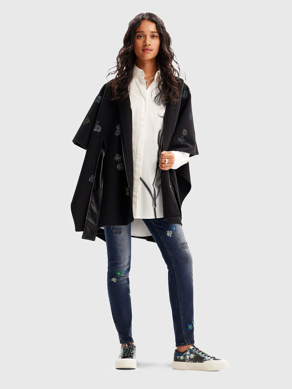Poncho with accent embroideries - 2